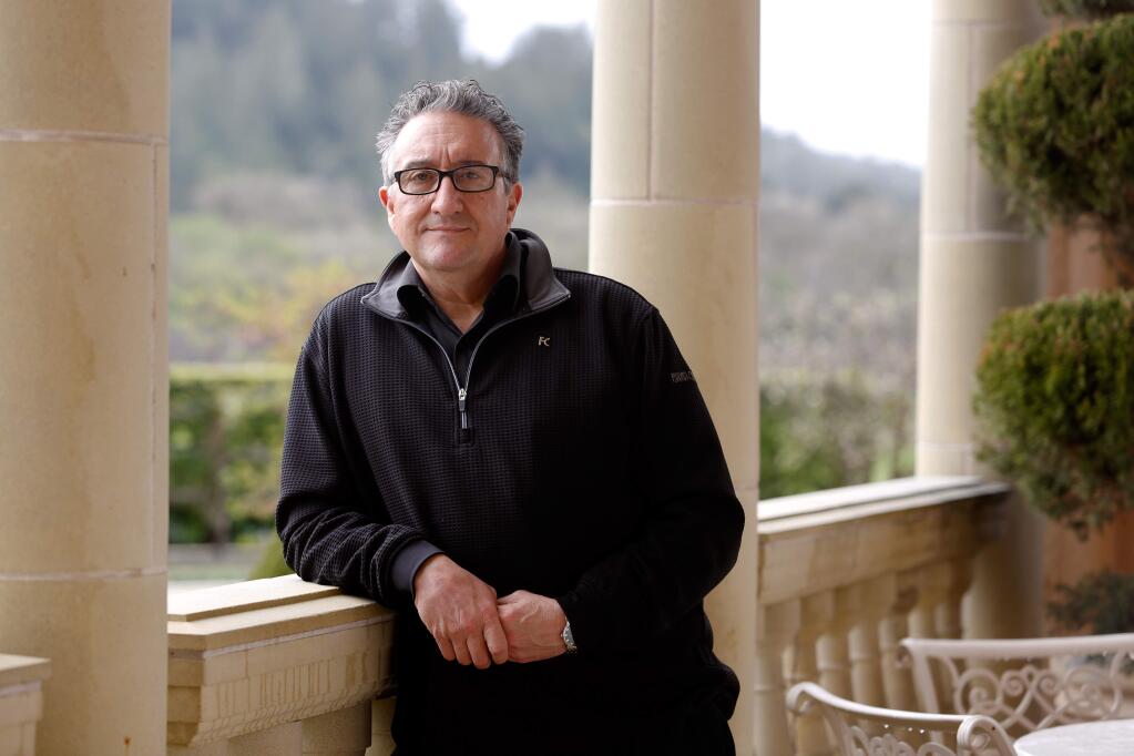 Longtime Sonoma Valley basketball coach Sil Coccia, who announced his retirement from coaching at the end of this year's basketball postseason, poses for a portrait at Ferrari-Carano Winery in Healdsburg on Saturday, March 12, 2016. (Alvin Jornada / The Press Democrat)