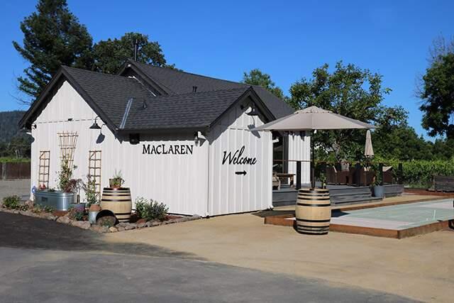 The new MacLaren cottage tasting room in Kenwood.