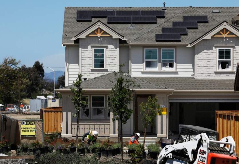 A new home at the Patterson Ranch development in Fremont, Calif. Eleven neighborhoods in the East Bay city had median home values pass $1 million in the last 12 months, according to a new report by Trulia. (File photo: Laura A. Oda/Bay Area News Group)