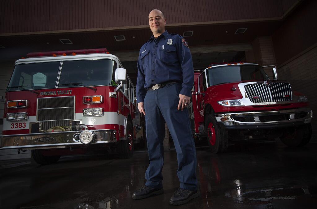 Photo by Robbi Pengelly/Index-TribuneJason Campbell not only realized his dream of becoming a firefighter, but on Jan. 16 he's being honored as Firefighter of the Year by thr Veterans of Foreign Wars.