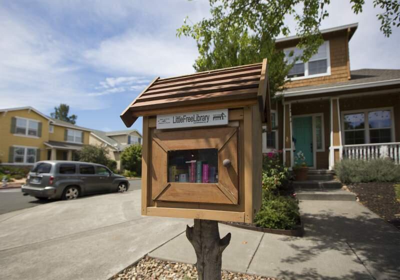 Sonoma Valley has several Little Free Libraries. This one at Newcomb at Fryar had a packed seletion this week at press time -- including a spicy novel by Danielle Steele!