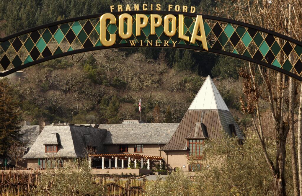 Francis Ford Coppola Winery is nestled among the hills near Geyserville. (The Press Democrat)