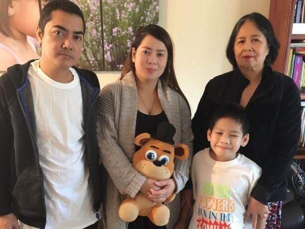 Charlie and Cristalyn Robles, with their son and Cristalyn's mother, Alicia Tanael (Courtesy photo via GoFundMe)