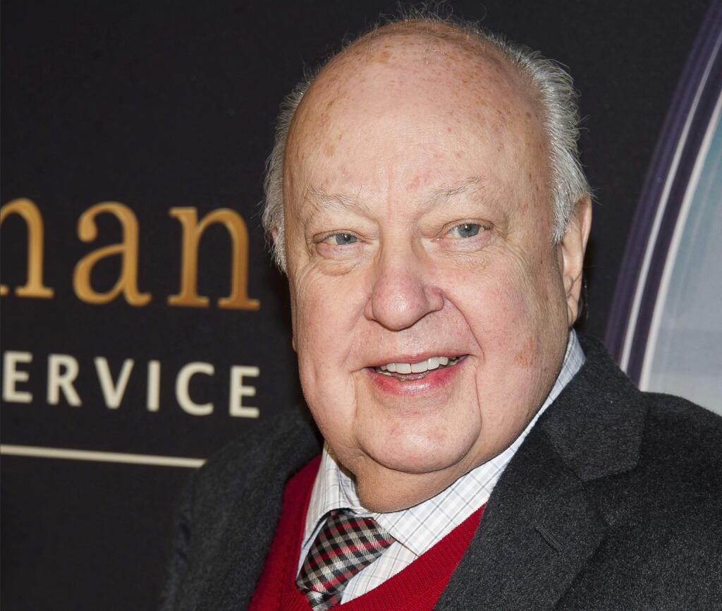 FILE - In this Feb. 9, 2015, file photo, Roger Ailes attends a special screening of 'Kingsman: The Secret Service' in New York. Fox News said on Thursday, May 18, 2017, that Ailes has died. He was 77. (Photo by Charles Sykes/Invision/AP, File)