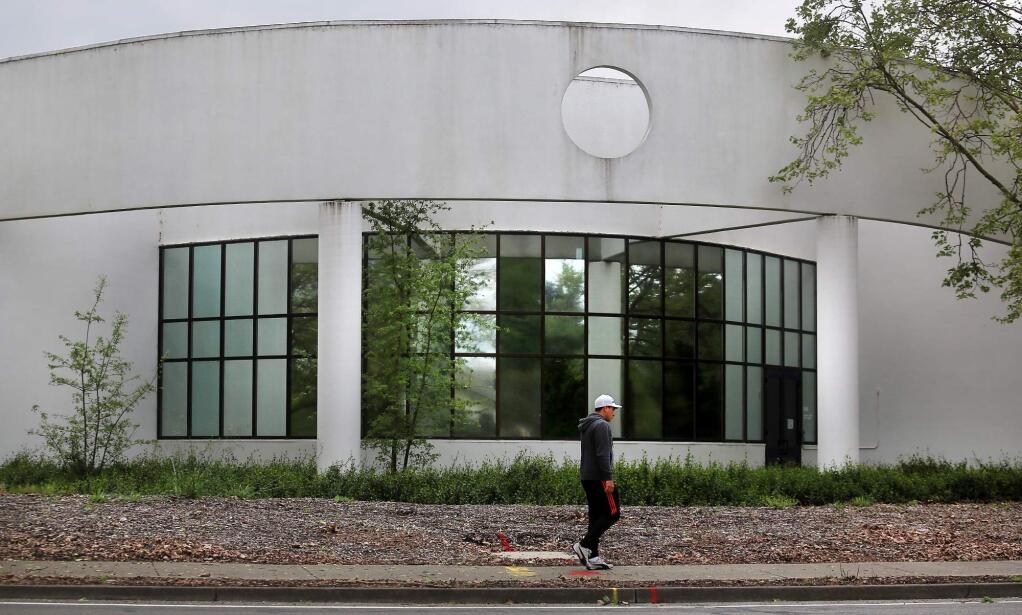 One of several sites that Sonoma County is looking to put homes on is the old and vacant Sonoma County Water Agency on College Ave. in Santa Rosa, Friday April 7, 2017. (Kent Porter / The Press Democrat) 2017