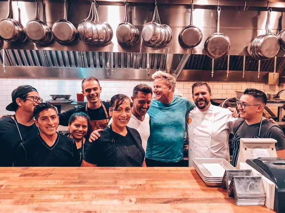 Celebrity chef Gordon Ramsay stopped in to greet the staff at Santa Rosa's Bird & The Bottle on Wednesday, Sept. 11, 2019. (Bird & The Bottle/Facebook)