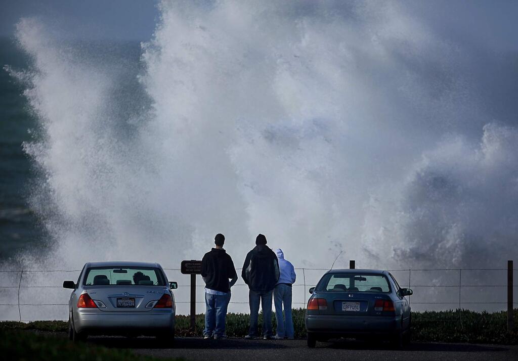 Duncan's Landing: Head north to Duncan's Landing, where big waves crash ashore, creating a weather spectacle for visitors to the Sonoma Coast. (Kent Porter / Press Democrat)