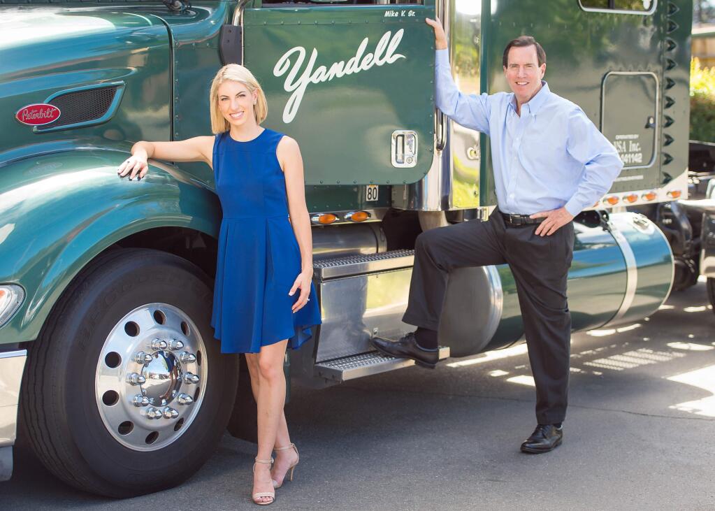 The third and second generations of Yandell Truckaway: Alicia Yandell Hamilton, vice president, and John Yandell Jr., president (David Cervenka, 2015)
