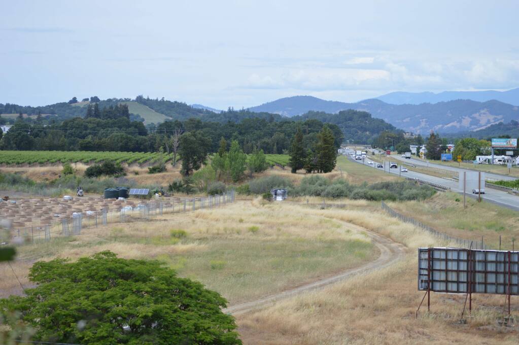 An overview of construction activity on Wednesday, June 20, 2015 on land north of Ukiah controlled by the Pinoleville Pomo Nation. ( GLENDA ANDERSON / The Press Democrat)