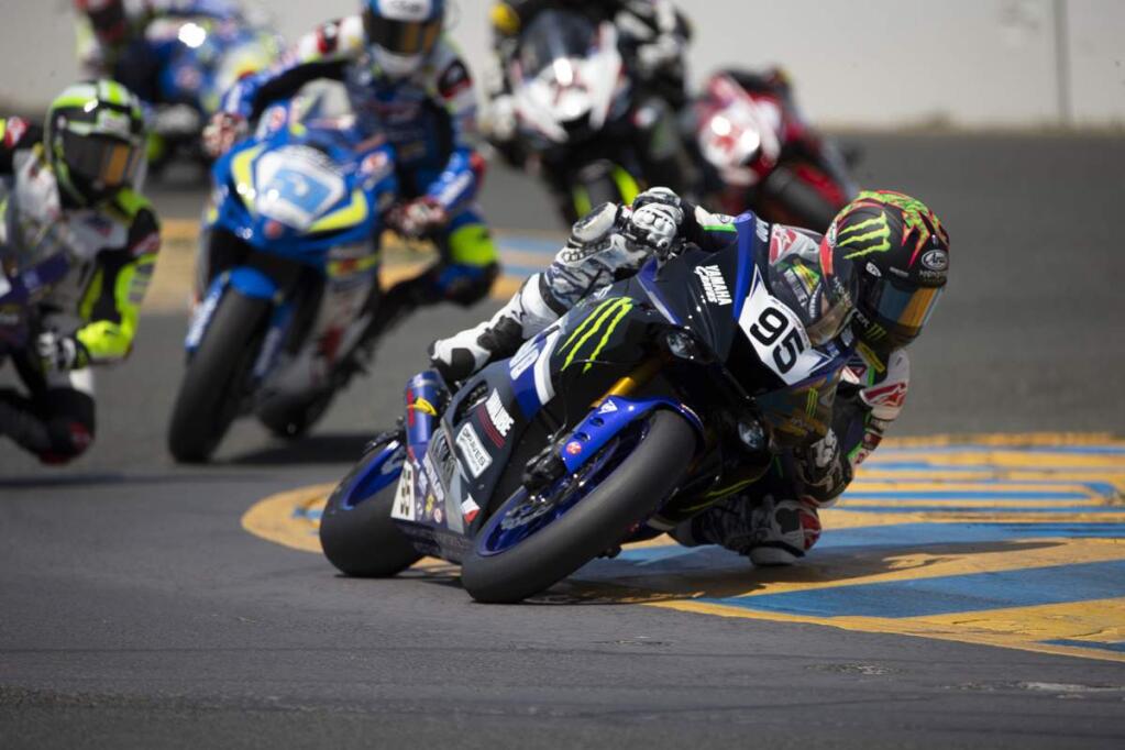 J.D. Beach of Kentucky came in first at last year's MotoAmerica Championship in the Supersport category at Sonoma Raceway. (Mike Doran/Sonoma Raceway)