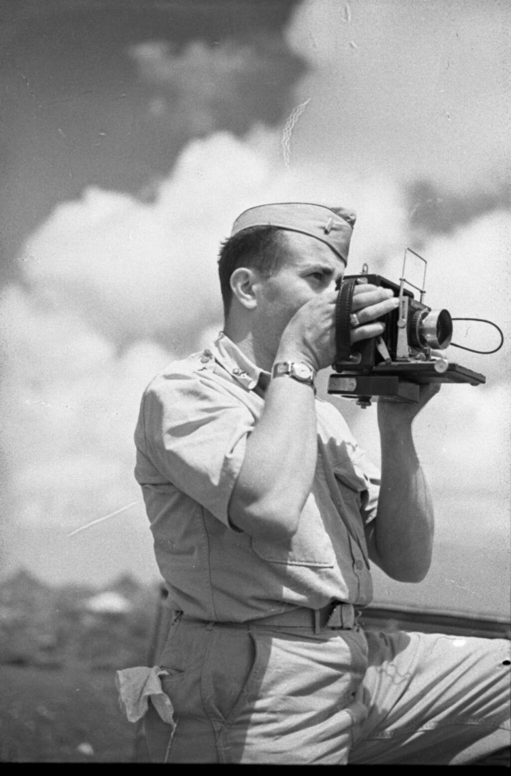 Lt. Irving Winkler on Tinian during World War II. (Courtesy of the Irving Winkler estate)