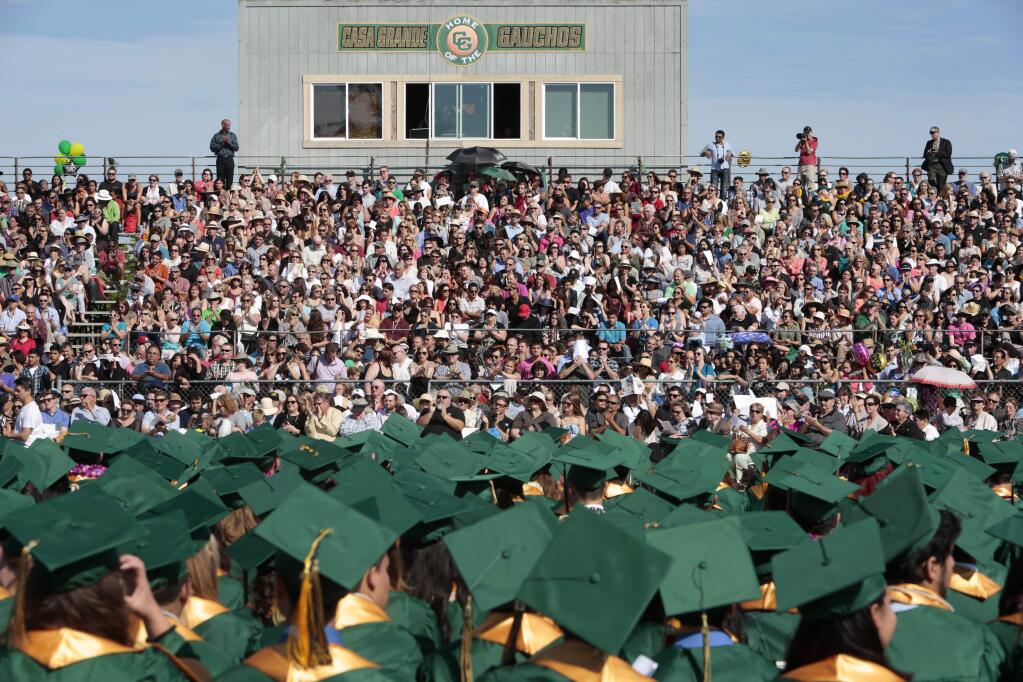 Graduation at Casa Grande High School on Friday, June 5, 2015 Petaluma, California . (Ramin Rahimian for the Press-Democrat)