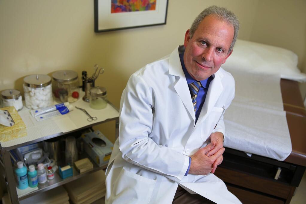 Dr. Michael Lazar is among the first urologists in the nation to offer a new treatment for prostate cancer, called high intensity focused ultrasound. The treatment is described as a minimally invasive ultrasound therapy for prostate cancer.(Christopher Chung/ The Press Democrat)