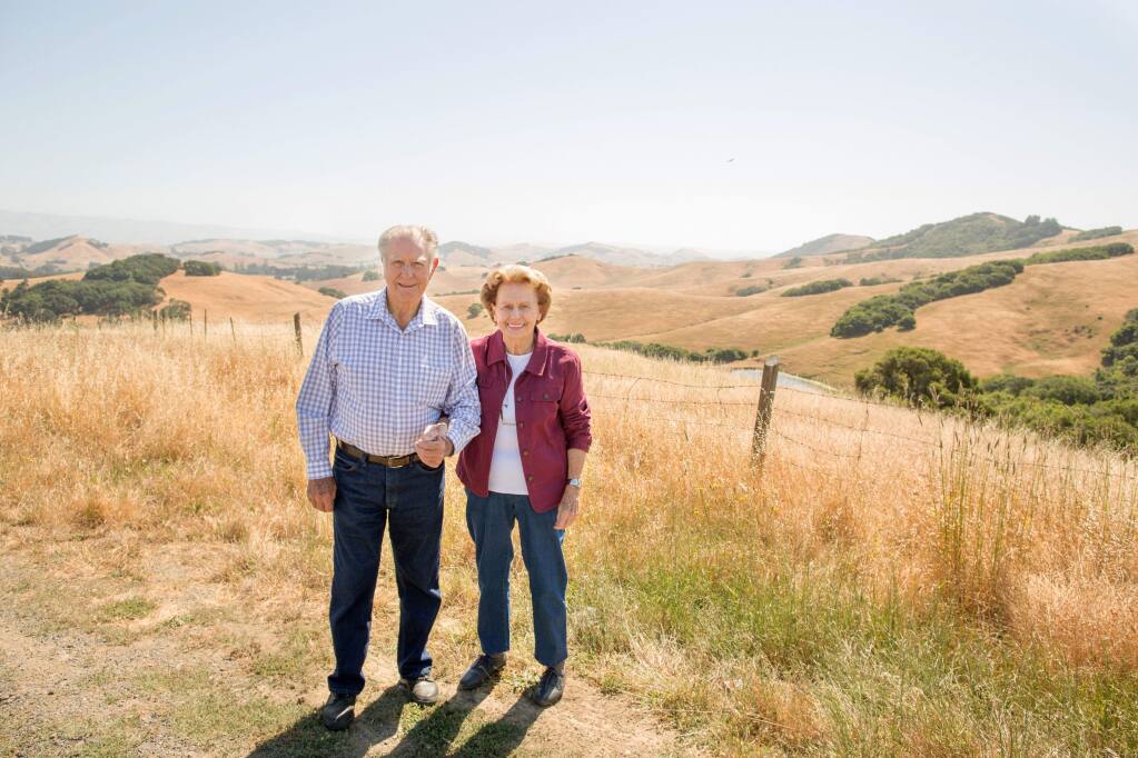 Walt and Arleen Jacobsen recently sold an easement on their Chileno Valley ranch to ensure it will be preserved for agriculture. PAIGE GREEN/MARIN AGRICULTURAL LAND TRUST