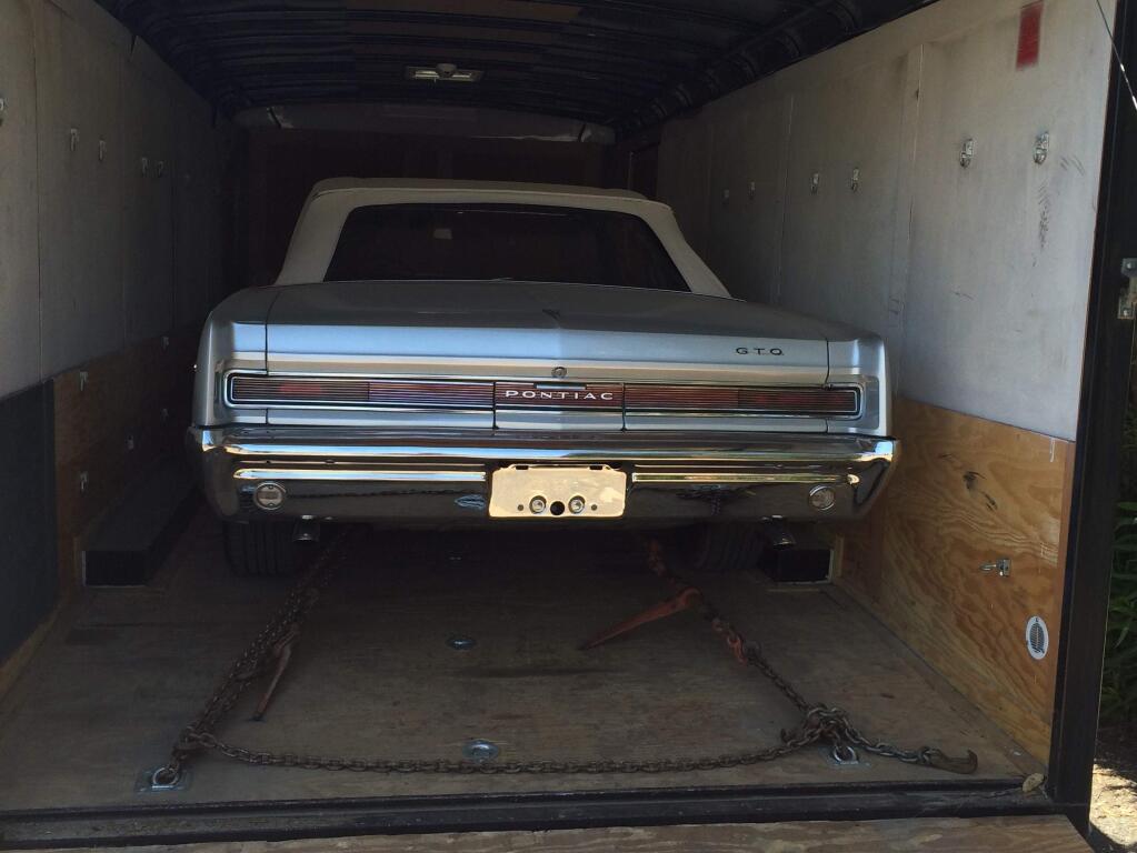 This 1964 Pontiac GTO convertible was stolen from a Santa Rosa business in February and found by police on Thursday, June 11, 2015. (SANTA ROSA POLICE DEPARTMENT)