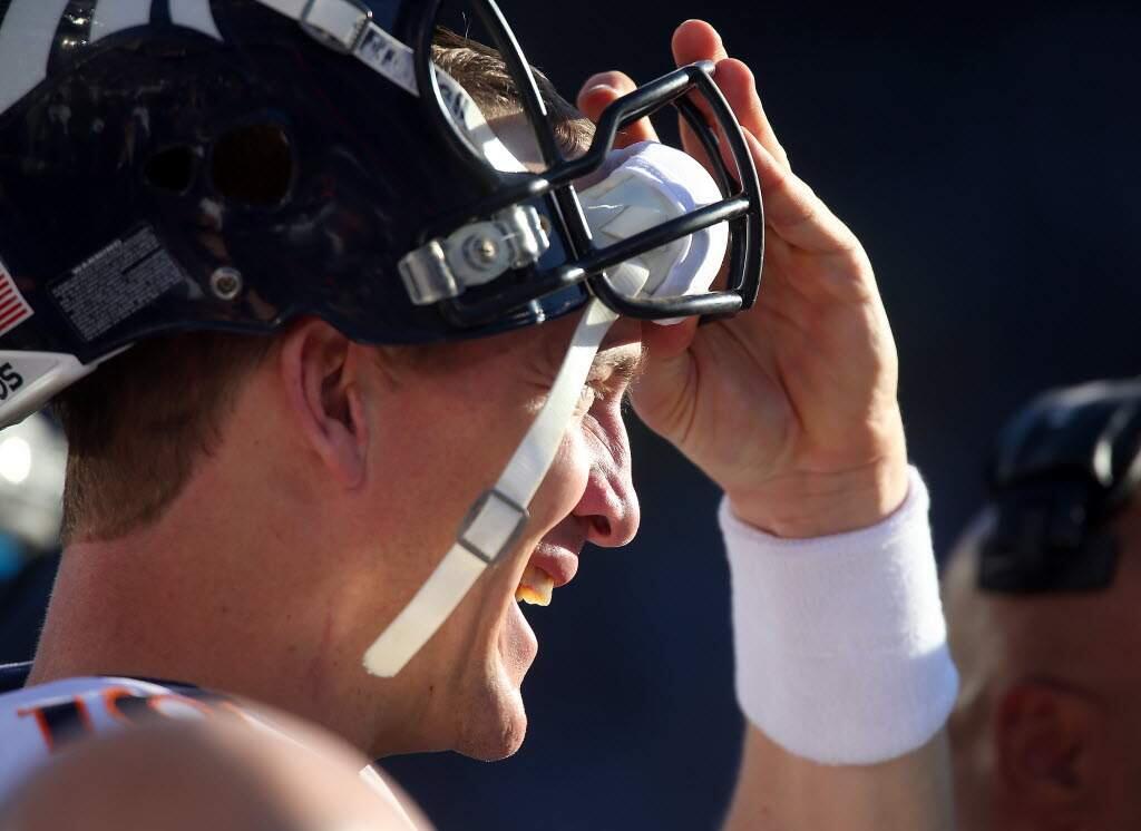 Peyton Manning remains the cerebral paragon of quarterback play in the NFL. (Christopher Chung / The Press Democrat)