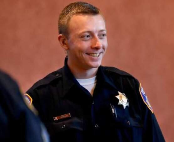 Santa Rosa Police Officer Tim Gooler at the 'Coffee with a Cop' event in the Bertolini Student Center on the Santa Rosa Junior College campus in Santa Rosa, on Wednesday, Nov. 18, 2015. (BETH SCHLANKER/ PD)