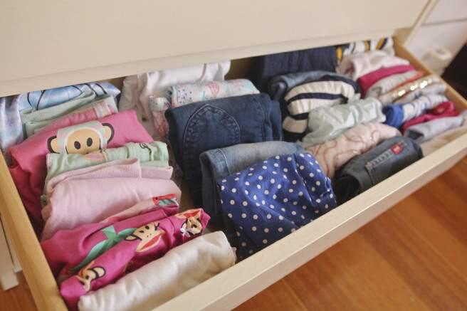 1. Reorganize your drawers the KonMari way. If your closets are full, your drawers overflowing and you never have anything to wear, now would be a great time to start purging and organizing. Take this Sunday to pull out every single item of clothing you own, and then get rid of anything that doesn't “spark joy” (just like Marie Kondo suggests in her book, 'The Life-Changing Magic of Tidying Up'). Once you've done that, stack your folded clothes side-by-side instead of on top of each other. This way you can see everything instead of digging through your drawers and messing them up. (Photo: Courtesy of Pinterest)