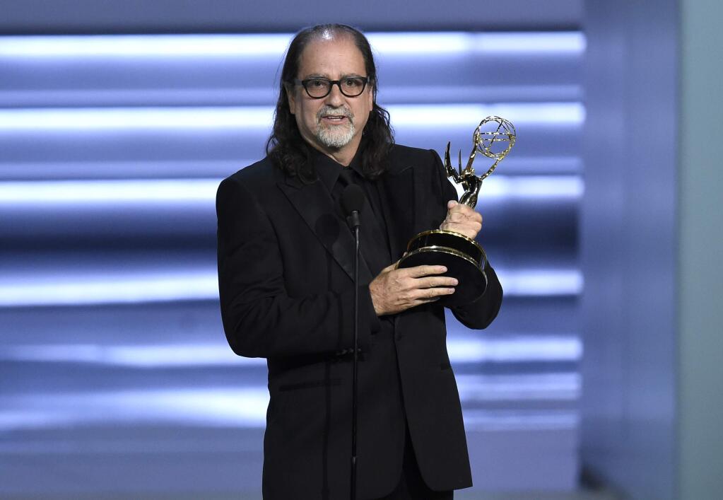 Glenn Weiss accepts the award for outstanding directing for a variety special for 'The Oscars' at the 70th Primetime Emmy Awards on Monday, Sept. 17, 2018, at the Microsoft Theater in Los Angeles. (Photo by Chris Pizzello/Invision/AP)