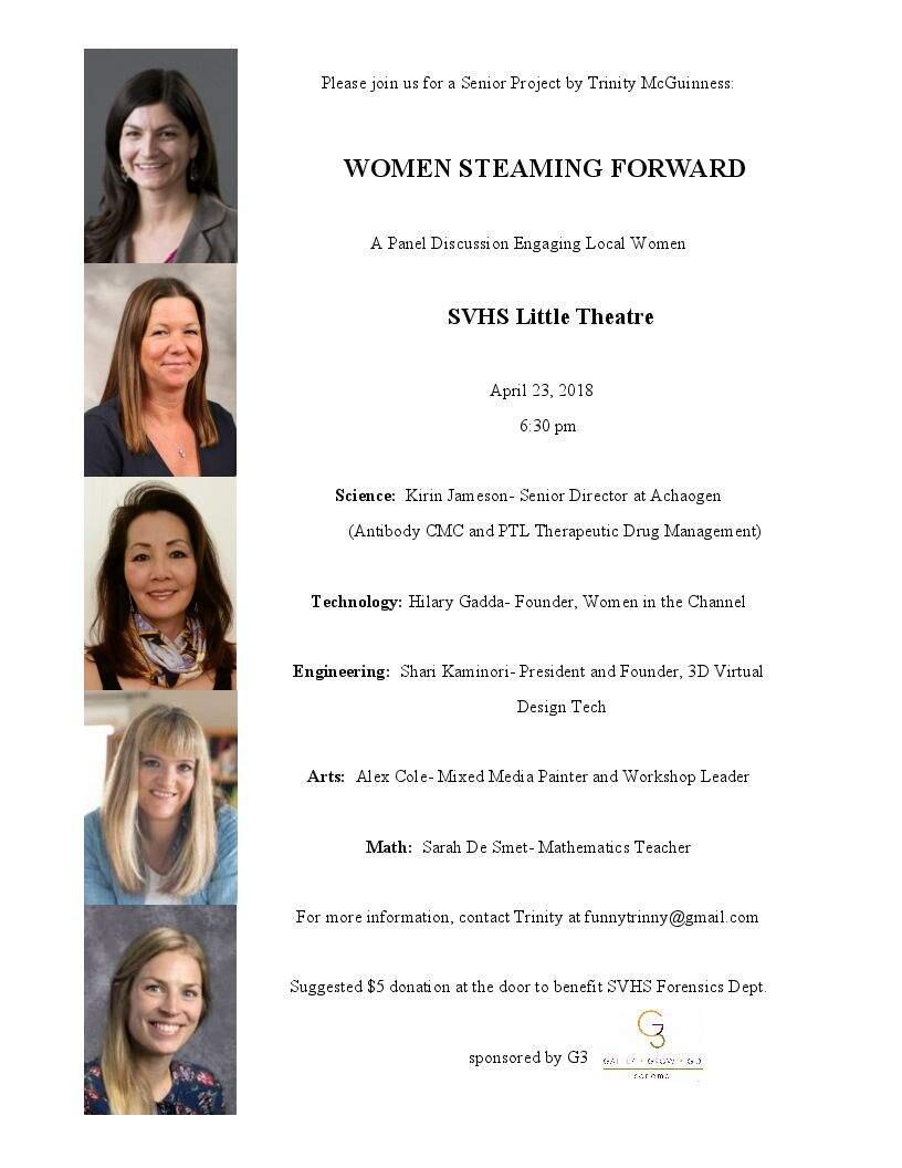 The flyer for the panel discussion.