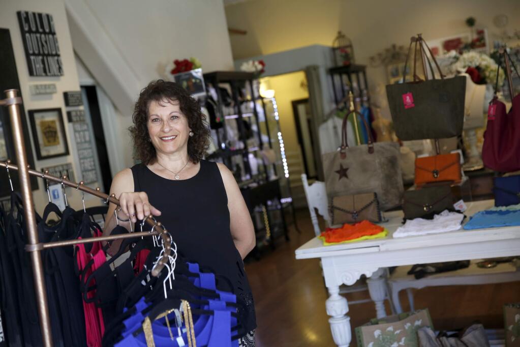 Lisa Lee is the owner of Velvet Ice, which won the Best Boutique award for the Best Of Sonoma County Awards. Photo taken in Petaluma, on Wednesday, August 12, 2015. (BETH SCHLANKER/ The Press Democrat)