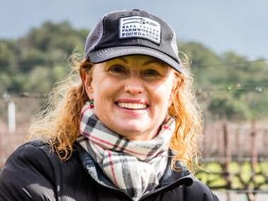 Napa Valley Grapegrowers Executive Director Jennifer Putnam at the 18th annual Napa County Pruning Contest on Feb. 9, 2019. (Suzanne Becker Bronk photo)