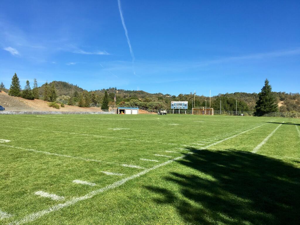 The football field at Mendocino College (Phil Barber / Press Democrat)