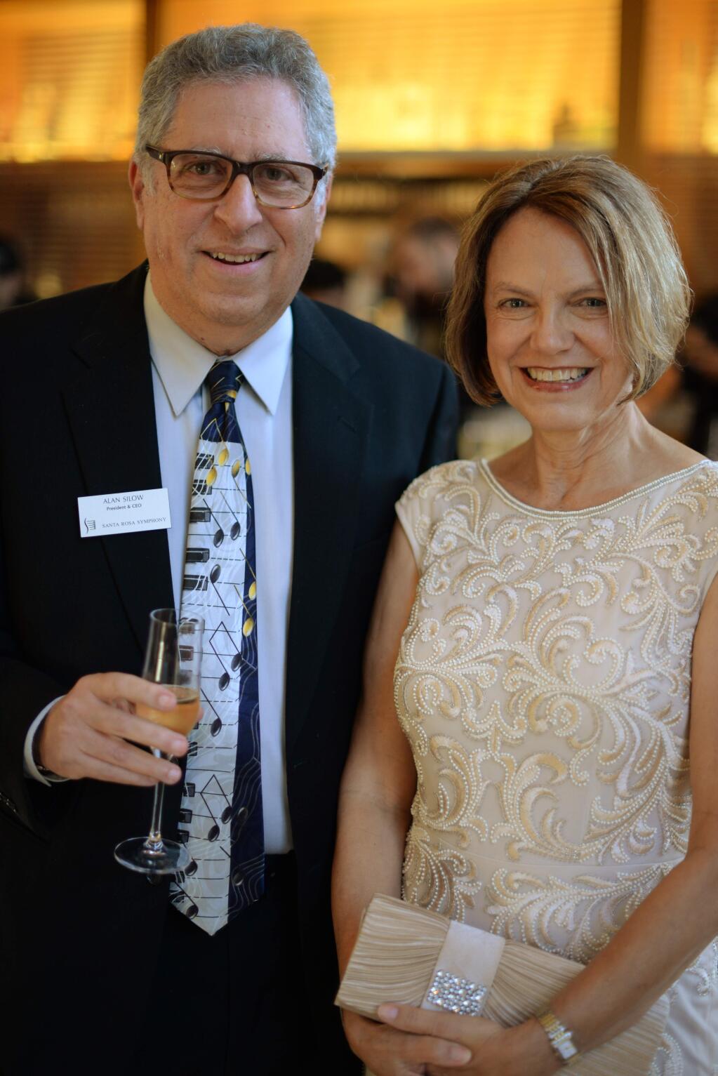 Santa Rosa Symphony President and CEO Alan Silow with Theresa Silow during a celebration for the Santa Rosa Symphony held at the Green Music Center in Rohnert Park, California. October 5, 2018. (Photo: Erik Castro/for The Press Democrat)