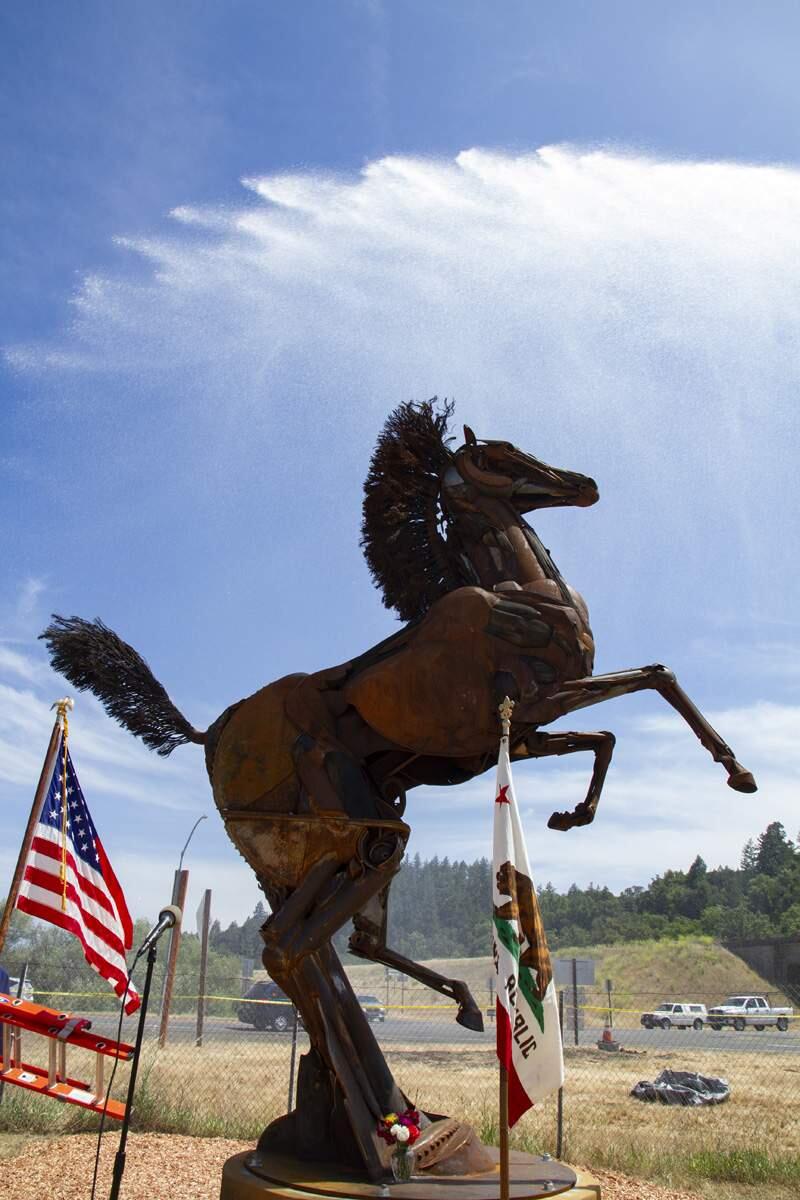 Horse sculpture by artist Bryan Tedrick (PHOTO BY RICK TANG)