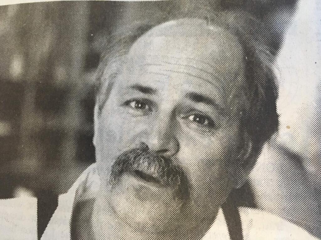 Author Ron Kovic, in 1992, when he dropped by Petaluma to see old friend Eugene Ruggles. PHOTO BY SCOTT MANCHESTER