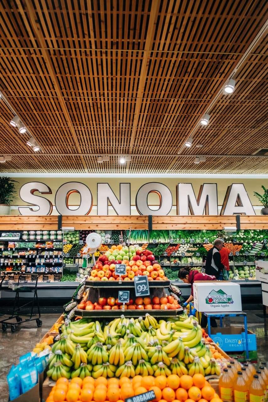 The new interior look at Sonoma Market.