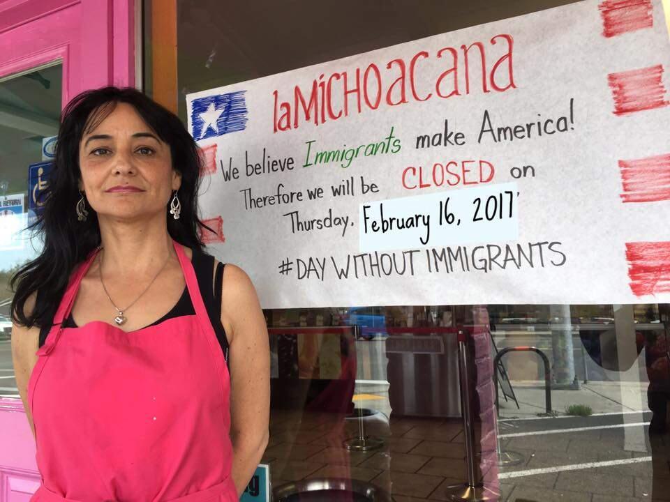 Teresita Fernandez of La Michoacana posted this image on Facebook to show her support for ‘A Day Without Immigrants.'
