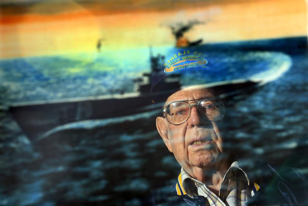Santa Rosa resident Francis Sherman, 94, served aboard the U.S.S. Flasher, the submarine claiming to have sunk the most tonnage in World War II. (Photo by John Burgess)