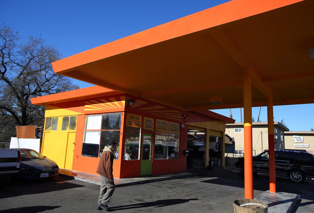 Armando's Auto Center, along Highway 12 in Sonoma, has been given a makeover as part of The Springs wONEder Project.(Christopher Chung/ The Press Democrat)