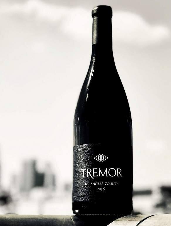 Tremor by Byron Blatty Wines of Los Angeles took design cues from the dark look of The Prisoner wine label.