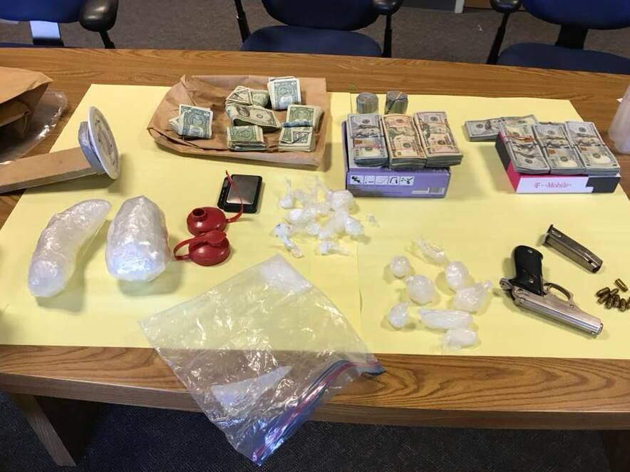 Cash and drugs seized by police from a home on Old Redwood Highway on Thursday, Feb. 8, 2018. (SANTA ROSA POLICE DEPARTMENT/ FACEBOOK)
