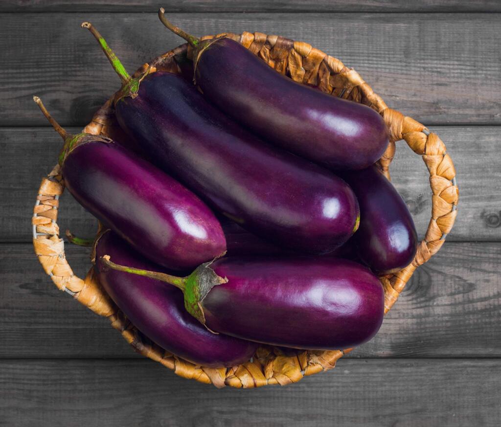 Use eggplants that are firm to the touch. They come in purple, pink and green.