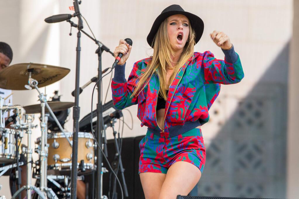 ZZ Ward performs on stage during the Made In America Festival at Grand Park on Saturday, August 30, 2014, in Los Angeles, Calif. (Photo by Paul A. Hebert/Invision/AP)