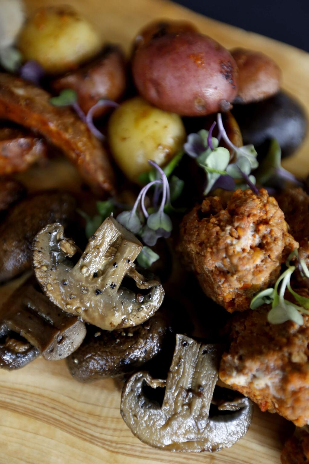 Roasted vegetables and sausages are ideal for dipping into a bagna cauda.