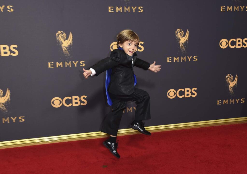 Jeremy Maguire arrives at the 69th Primetime Emmy Awards on Sunday, Sept. 17, 2017, at the Microsoft Theater in Los Angeles. (Photo by Richard Shotwell/Invision/AP)