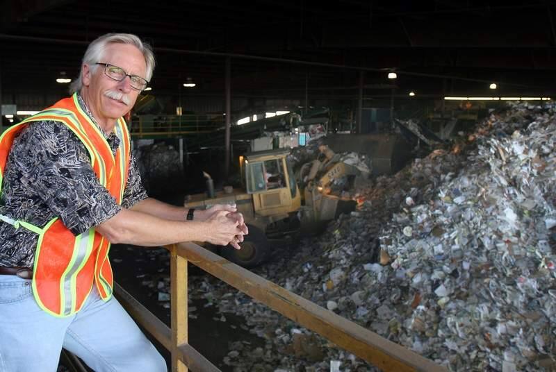 1 of 1--Jim Salyers (CQ) is vice-president of North Bay Corporation, gearing up to take over Waste Management's waste-hauling business in Sonoma and Marin counties. He is in the recycling area of his Santa Rosa plant. August 24, 2007. Press Democrat / Jeff Kan Lee