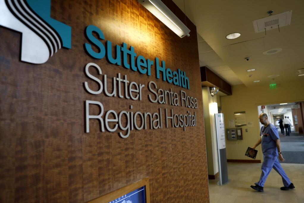Sutter Santa Rosa Hospital (BETH SCHLANKER/ PD)