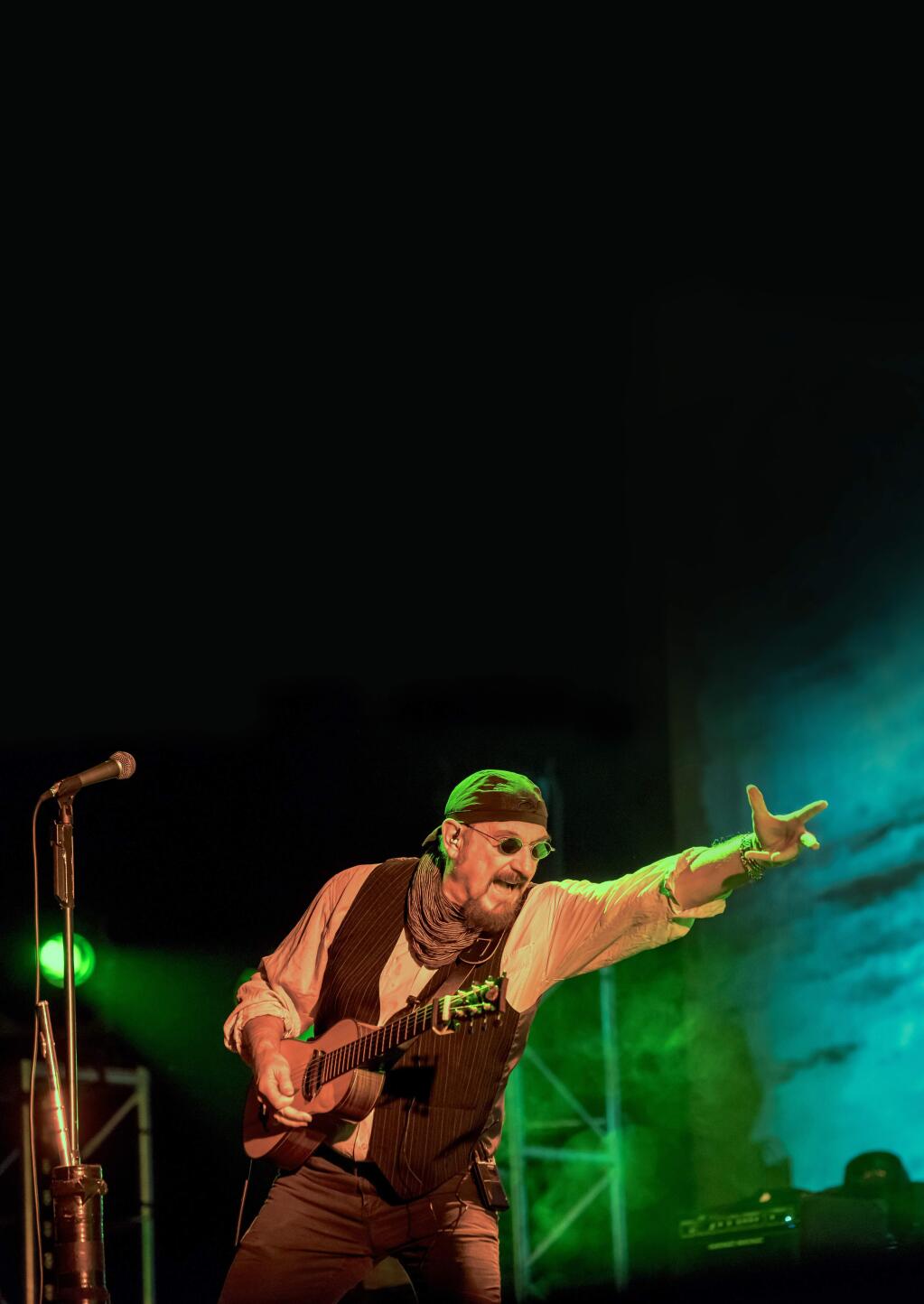 Ian Anderson, musician, singer, songwriter and multi-instrumentalist best known for his work as the lead vocalist, flutist and acoustic guitarist of British rock band Jethro Tull. (Photo by Nick Harrison)