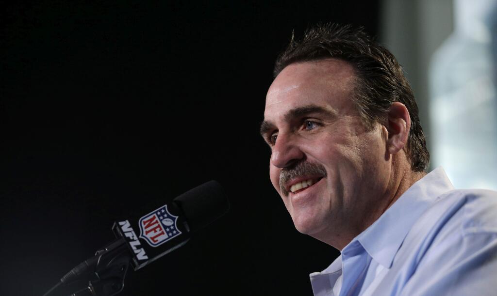 New coach Jim Tomsula seems to be adding a dash of finesse to the 49ers' offensive schemes. (David J. Phillip / Associated Press)