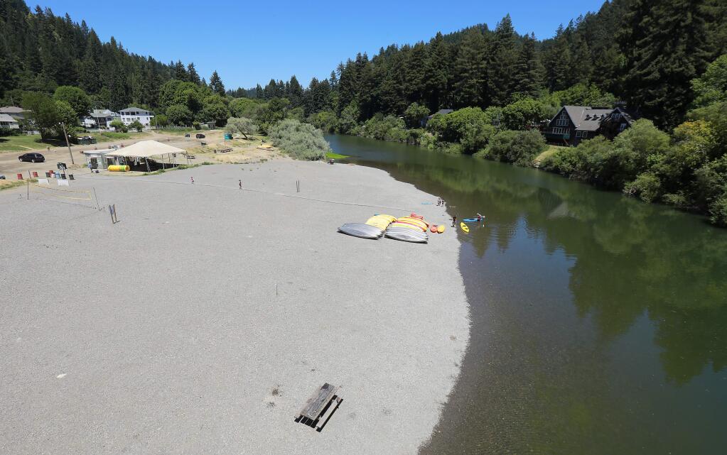 About 100 people were briefly evacuated from the Monte Rio Beach after a five-inch long pipe bomb was discovered in the beach parking lot late Saturday morning, Monte Rio Fire Chief Steve Baxman said. (John Burgess/The Press Democrat)