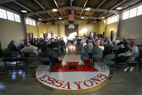 Family and friends gathered at the 579th Engineer Battalion's National Guard Armory in Santa Rosa Sunday for the ceremony honoring Sgt. 1st Class Michael Ottolini.