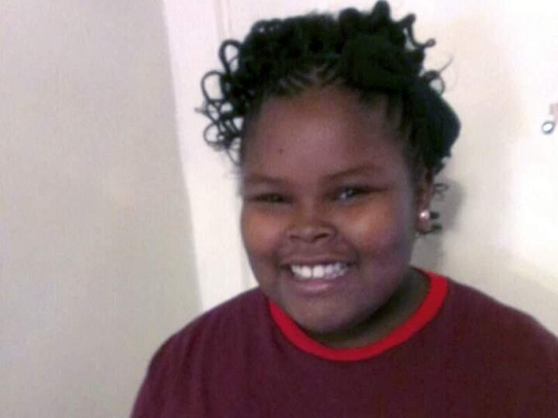 This undated file photo provided by the McMath family and Omari Sealey shows Jahi McMath, the 13-year-old girl who was declared brain dead Dec. 12, 2013 after suffering complications from sleep apnea surgery. (AP Photo/Courtesy of McMath Family and Omari Sealey, File