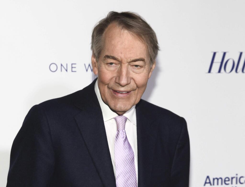 FILE - In this April 13, 2017 file photo, Charlie Rose attends The Hollywood Reporter's 35 Most Powerful People in Media party in New York.(Photo by Andy Kropa/Invision/AP, File)