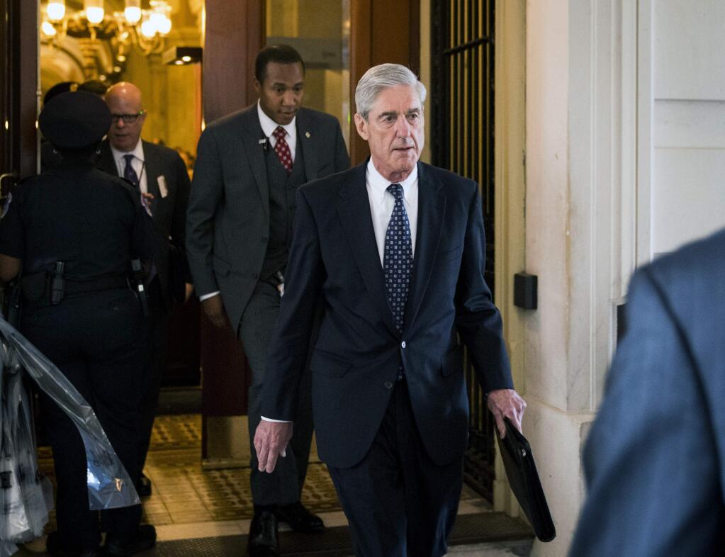 FILE -- Robert Mueller, the special counsel investigating Russian interference in the 2016 election, at the Capitol in Washington, June 21, 2017. Now that Mueller's report has been filed, the tight-lipped special counsel is poised to return to civilian life as a figure of mystery and fascination. (Doug Mills/The New York Times)