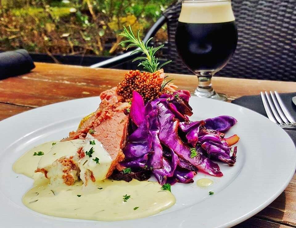 Pub Republic's corned beef and cabbage.